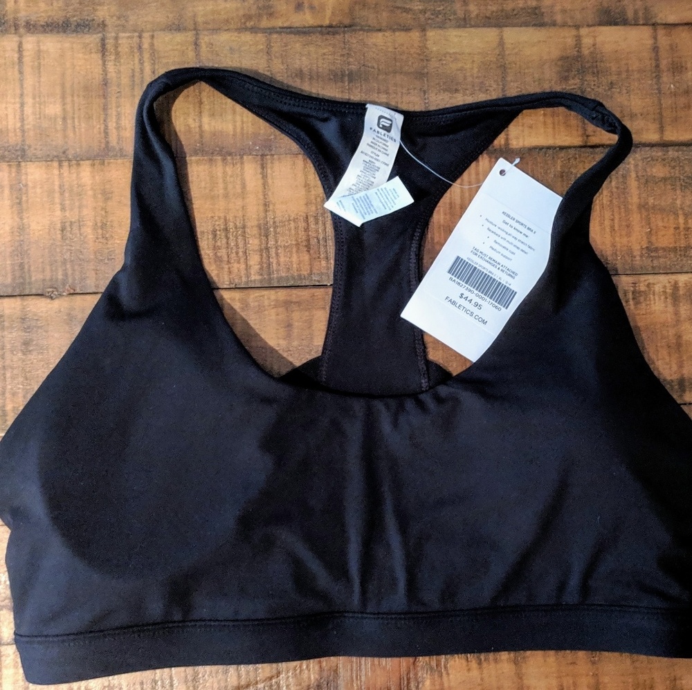 Fabletics black sports bra